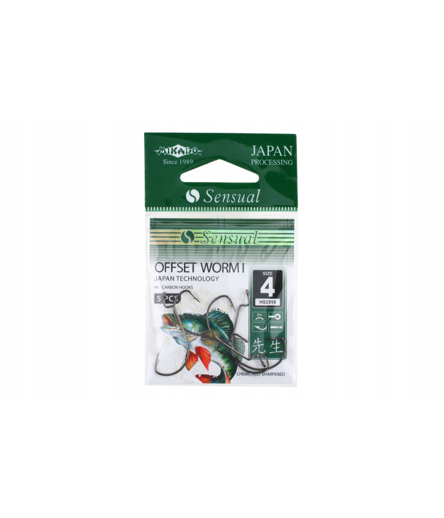 Haczyki Mikado Sensual Offset Worm I 5/0 BN 5szt
