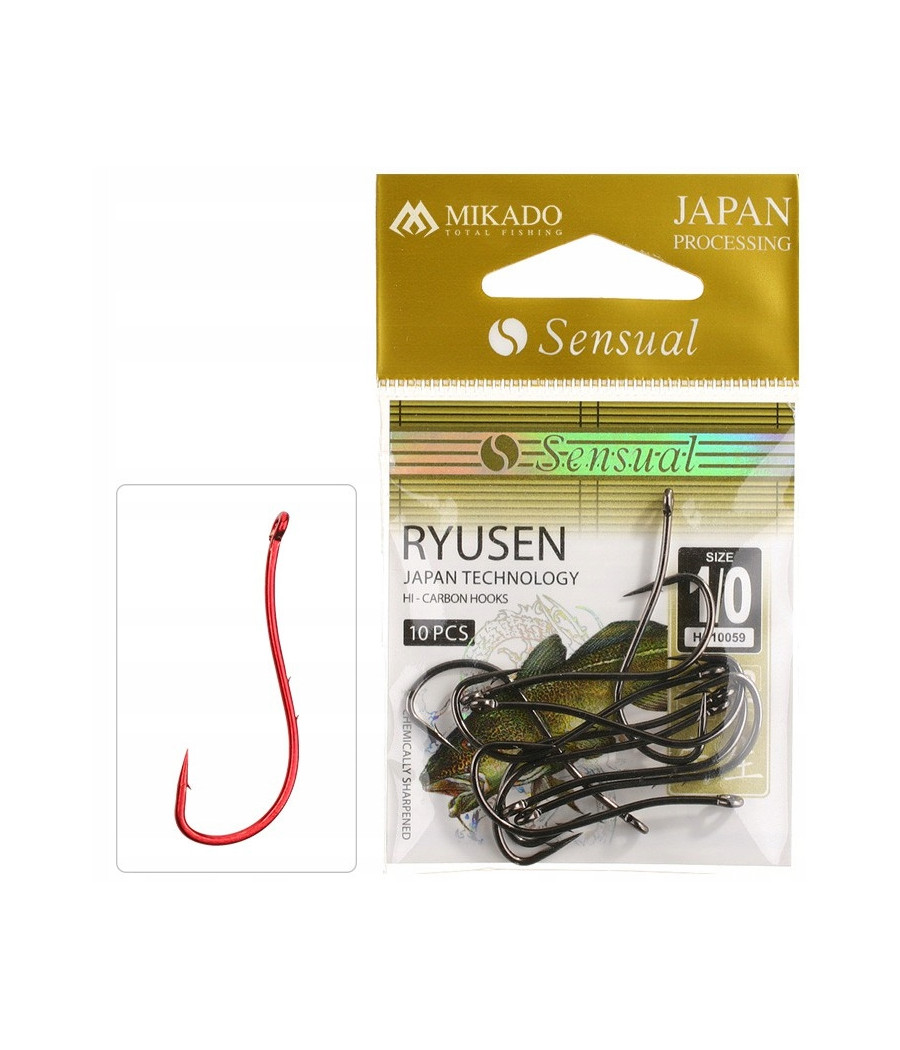 Haczyki Mikado Ryusen W/R Hak Nr 4 Czerwony 10 szt. Haczyki Mikado Ryusen W/R Hak Nr 4 Czerwony 10 szt.