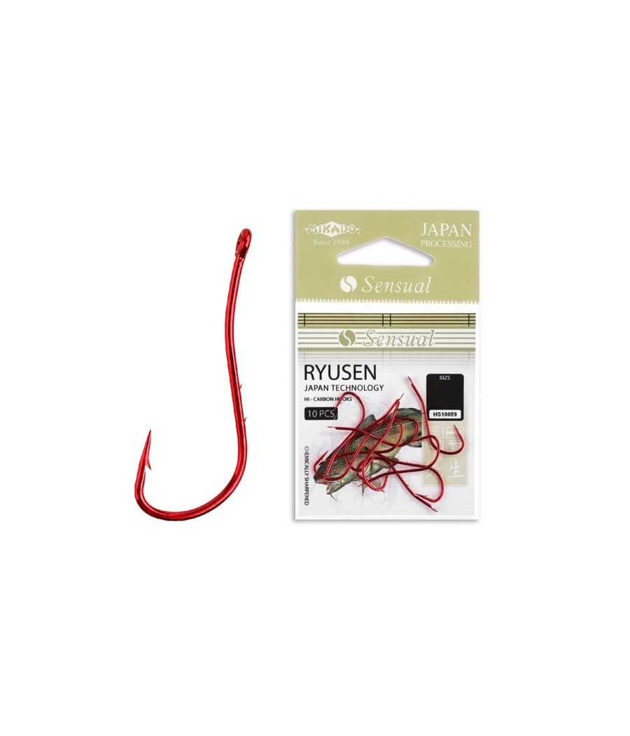 Haczyki Mikado Sensual Ryusen nr. 1 Kolor Czerwony 10 szt Haczyki Mikado Sensual Ryusen nr. 1 Kolor Czerwony 10 szt