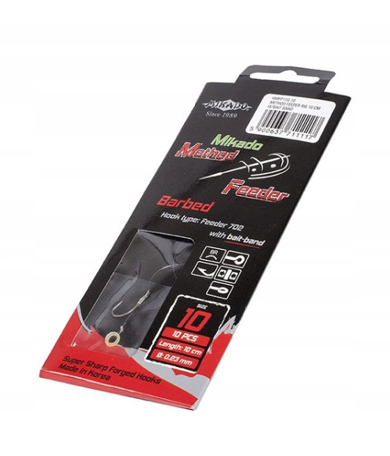 Przypon Mikado Method Feeder 0.28mm nr 4 - Gumka 8 szt.