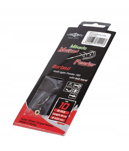 Przypon Mikado Method Feeder 0.28mm nr 4 - Gumka 8 szt.