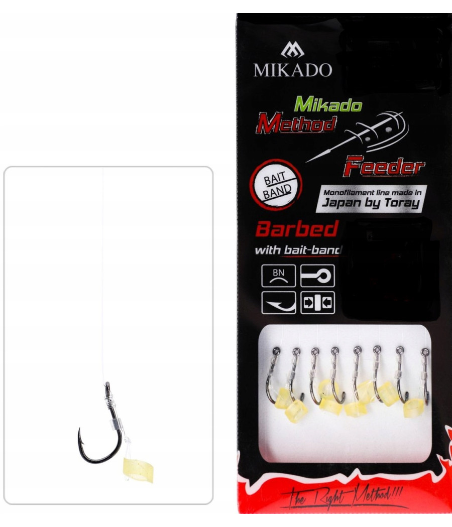 Przypony 12G Mikado Method (żyłka) Gumka Nr12