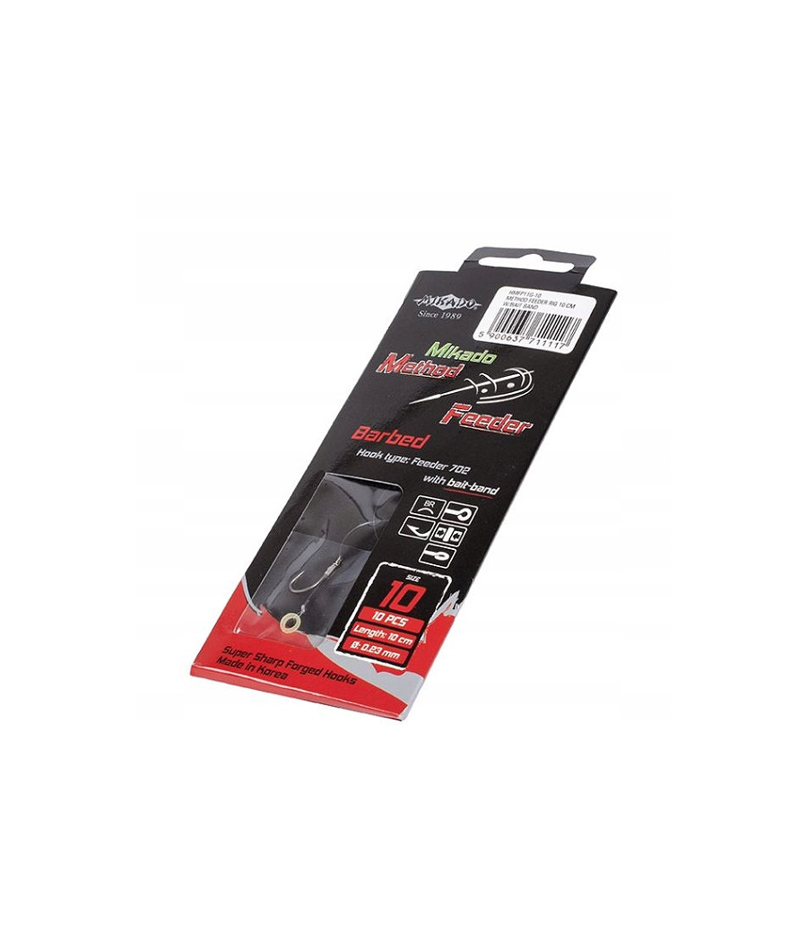 Przypon Mikado Method Feeder 0.28mm nr 6 - Gumka / 8 szt