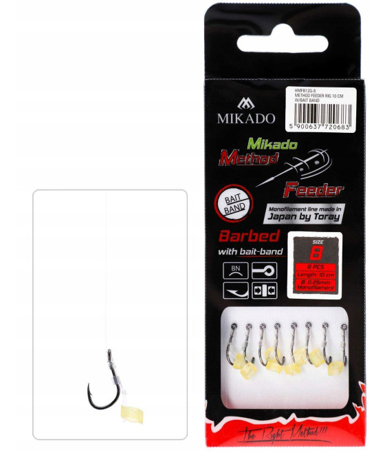 Przypon Feeder Mikado żyłka z gumką - 0.18 / 10 cm