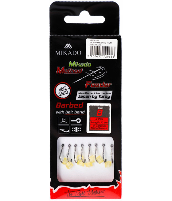 Przypon Feeder Mikado żyłka z gumką - 0.18 / 10 cm