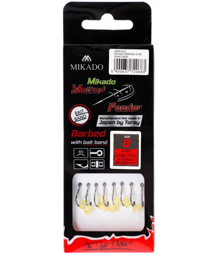 Przypon Feeder Mikado żyłka z gumką - 0.18 / 10 cm