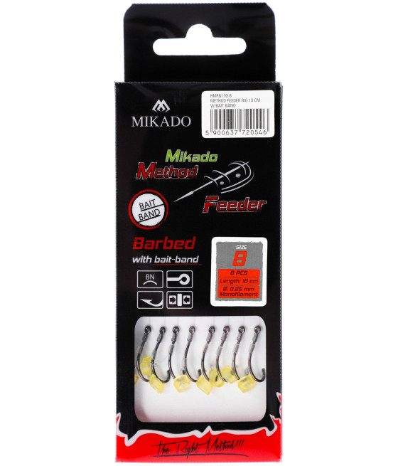 PRZYPON METHOD FEEDER Z GUMKĄ HAK 18 /018mm MIKADO