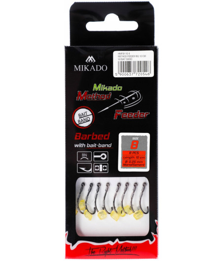 PRZYPON METHOD FEEDER Z GUMKĄ HAK 18 /018mm MIKADO