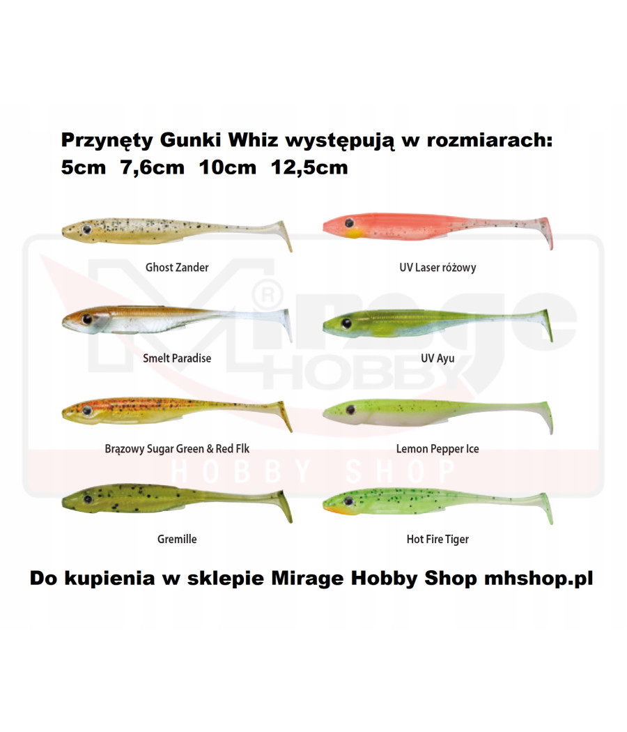 Gunki WHIZ 10cm UV Ayu Zapachowa (op. 5 sztuk)