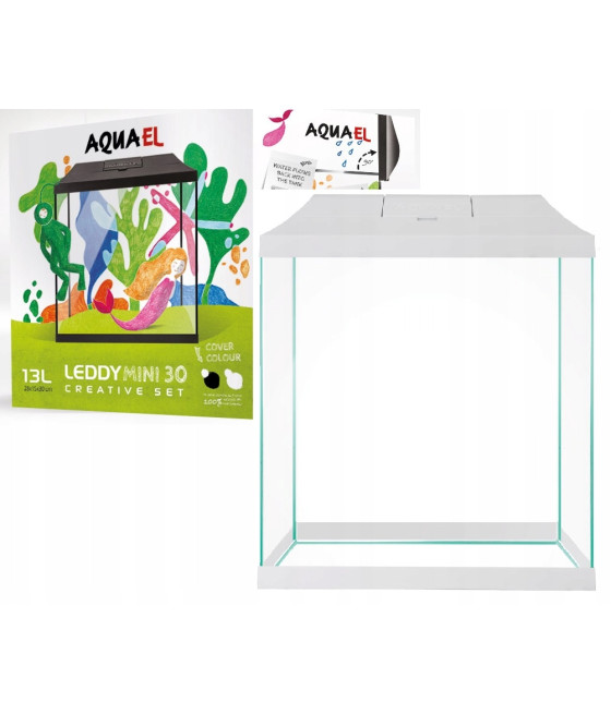 Aquael Akwarium Z pokrywą Leddy Mini 30 biały 13L