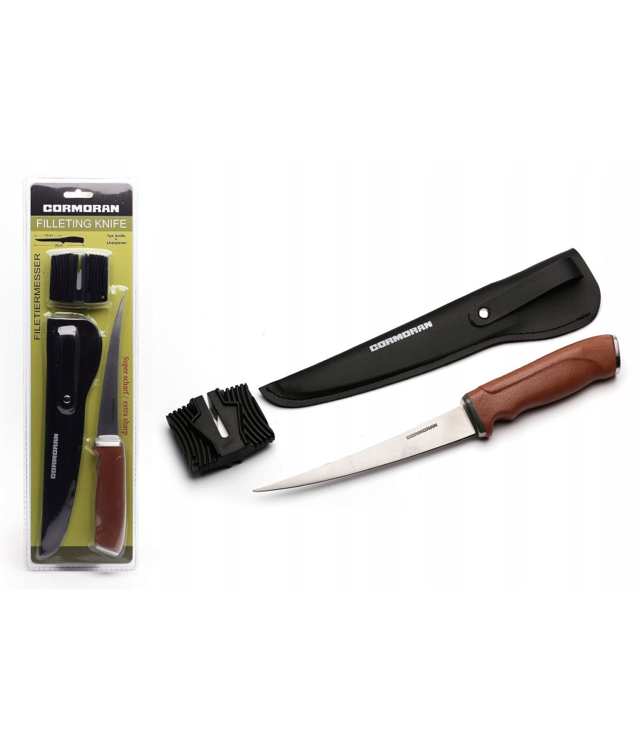 Nóż do filetowania Cormoran z ostrzałką model 3001 28cm