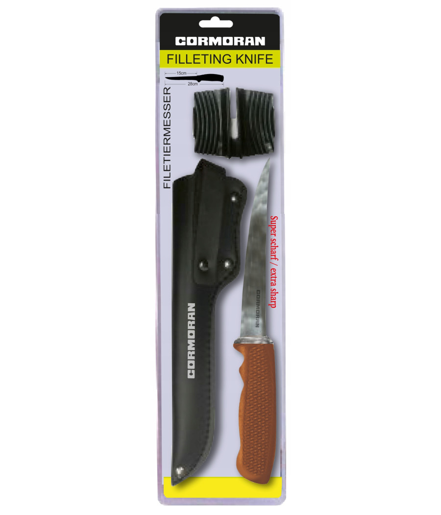 Nóż do filetowania Cormoran z ostrzałką model 3001 28cm