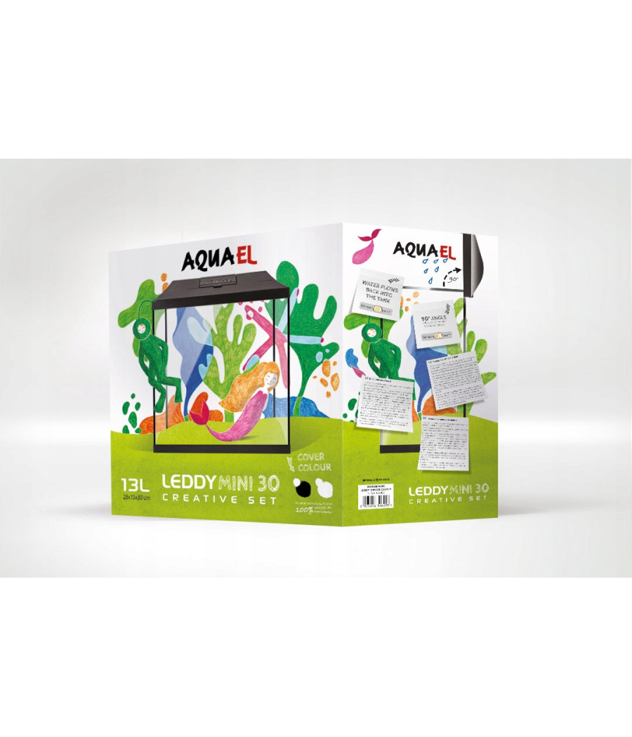 Aquael Akwarium Z pokrywą Leddy Mini 30 biały 13L