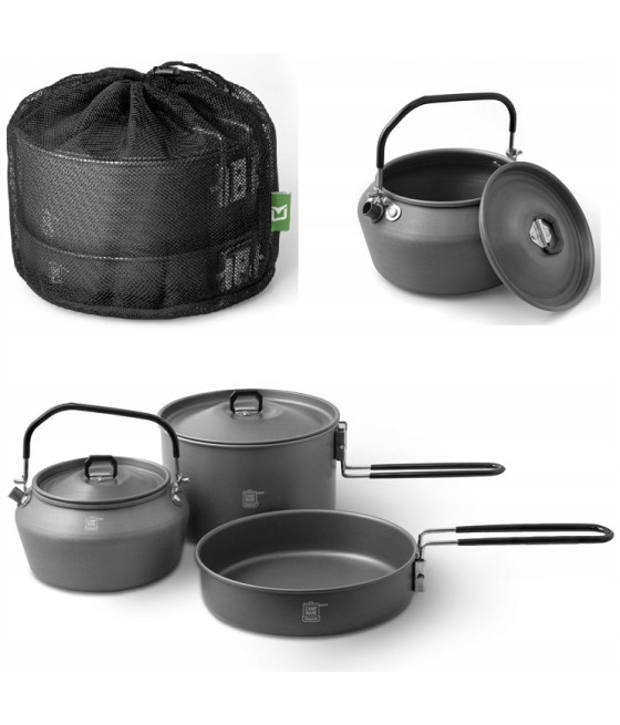 Zestaw naczyń Delphin CampWare 3in1 szary