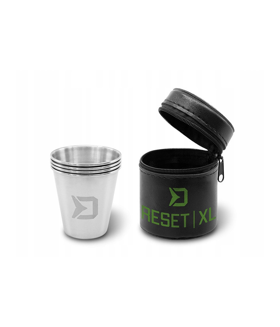 Zestaw kieliszków ze stali nierdzewnej Delphin RESET XL 4v1 70 ml Zestaw kieliszków ze stali nierdzewnej Delphin RESET XL 4v1 70 ml