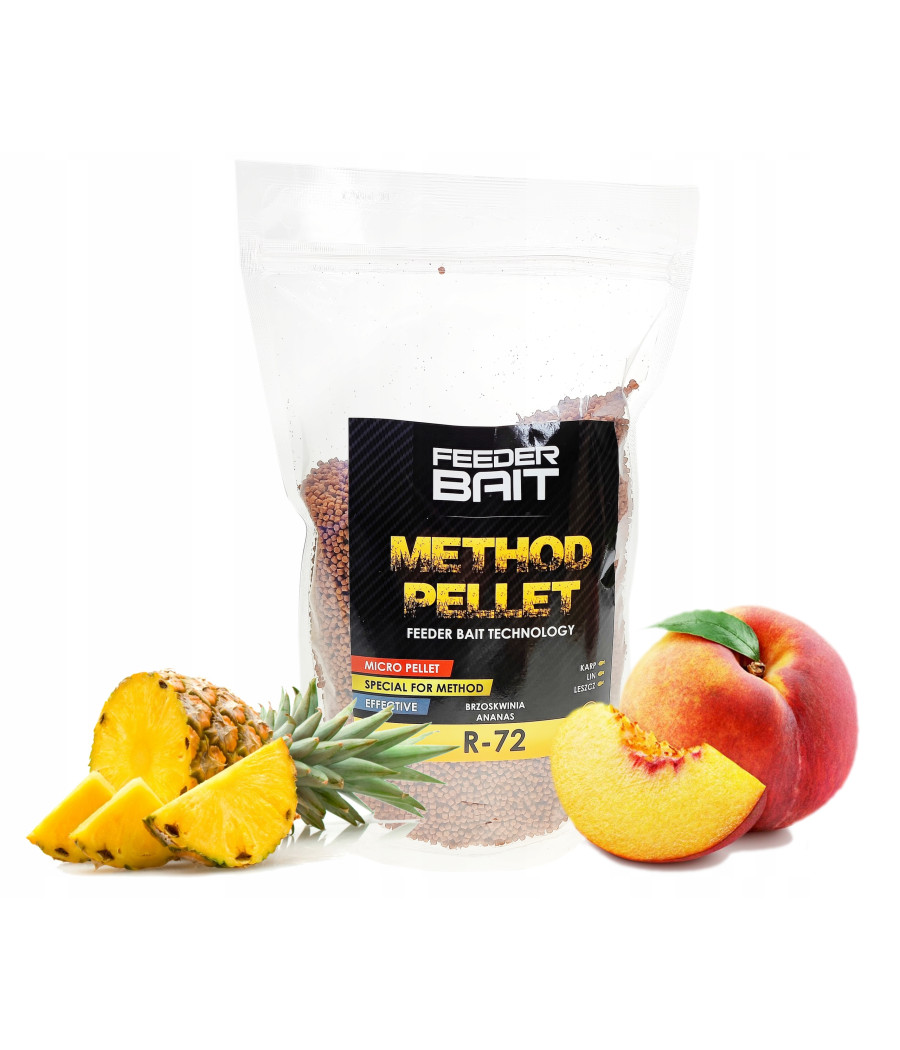PELLET 2mm R72 Brzoskwinia ANANAS Feeder Bait 800g FB11-17
