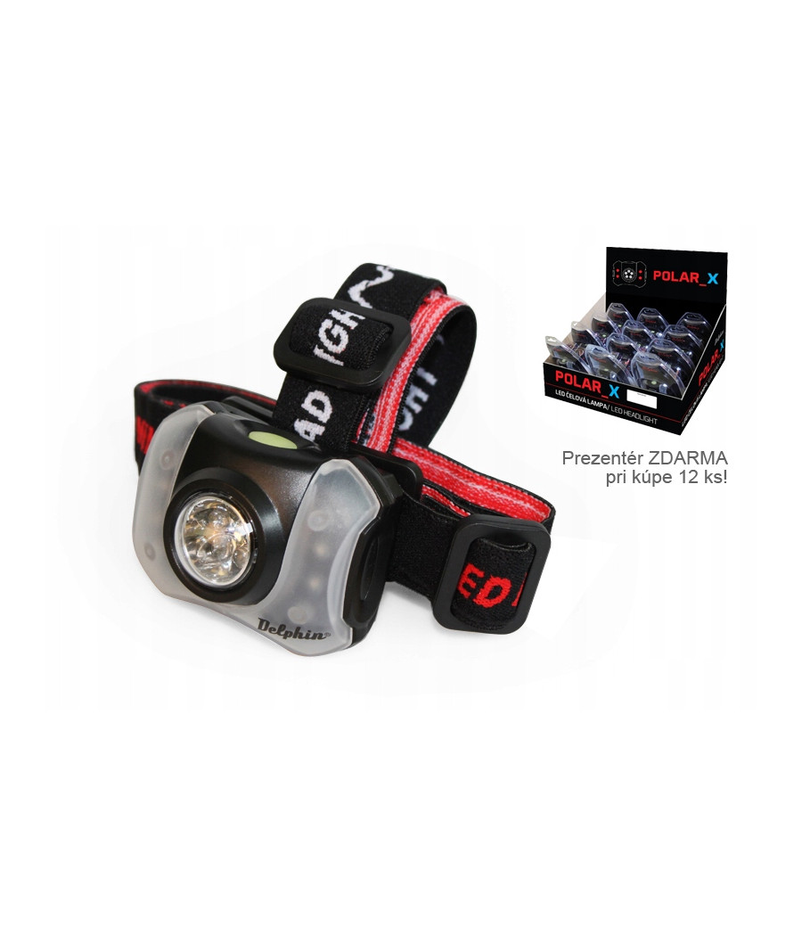 Lampka czołowa Delphin POLAR_X 5+4 LED - op.1 sztuk Lampka czołowa Delphin POLAR_X 5+4 LED - op.1 sztuk