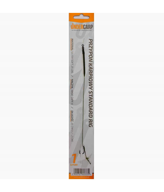 Przypon Undercarp Standard rig fluorocarbon 12,5 kg 25 cm