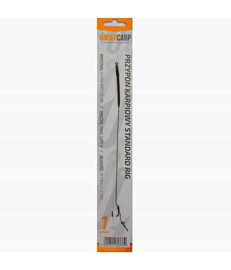 Przypon Undercarp Standard rig fluorocarbon 12,5 kg 25 cm