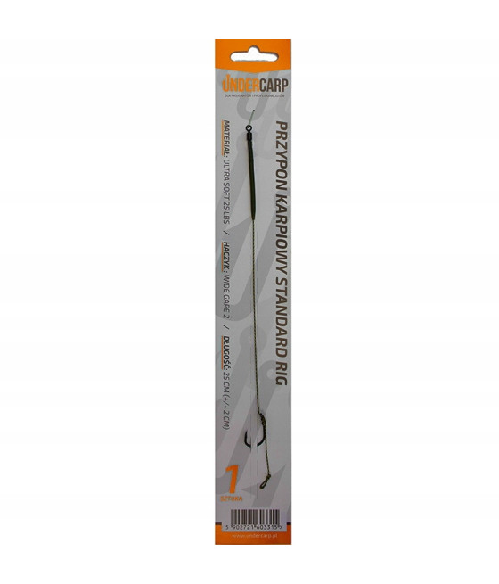 Przypon Undercarp Standard rig fluorocarbon 12,5 kg 25 cm