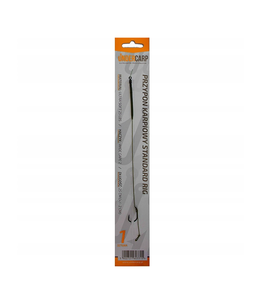 Przypon Undercarp Standard rig fluorocarbon 12,5 kg 25 cm