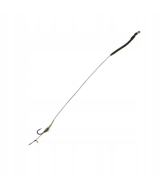 PRZYPON KARPIOWY UNDERCARP Z POZYCJONEREM ROBAKIEM HAK 6 STAL 12,5 KG 25 CM