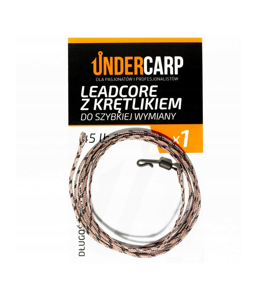 Undercarp Leadcore z Krętlikiem do Szybkiej Wymiany 45 lb / 100 cm Brązowy Undercarp Leadcore z Krętlikiem do Szybkiej Wymiany 45 lb / 100 cm Brązowy