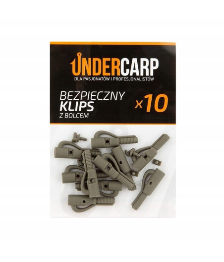 Undercarp Bezpieczny klips brązowy z bolcem