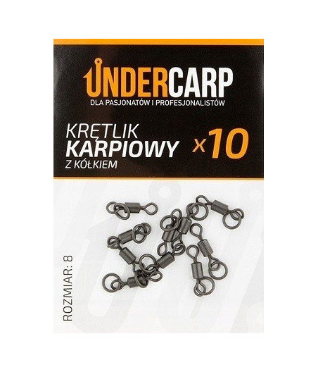 UnderCarp Krętlik karpiowy z kółkiem 8 W opakowaniu 10 sztuk