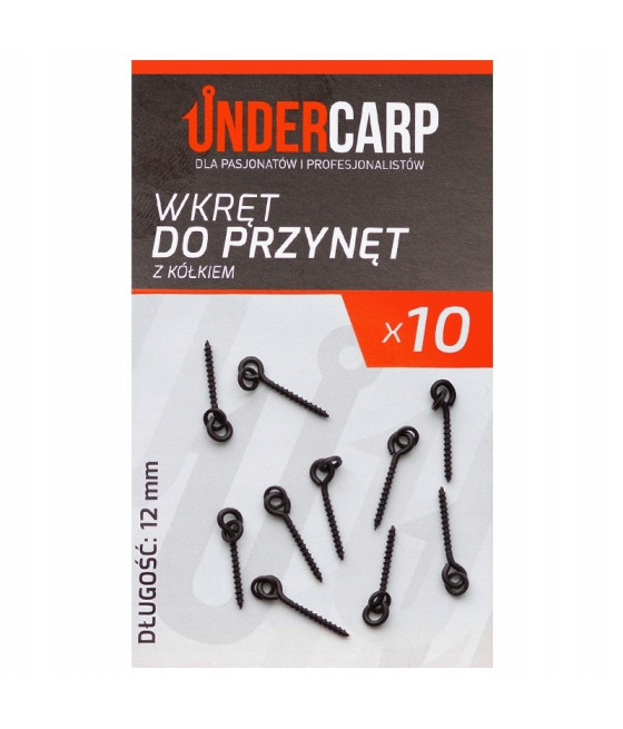 UNDERCARP Wkręt do przynęt z kółkiem 12 mm.