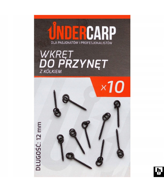 UNDERCARP Wkręt do przynęt z kółkiem 12 mm.