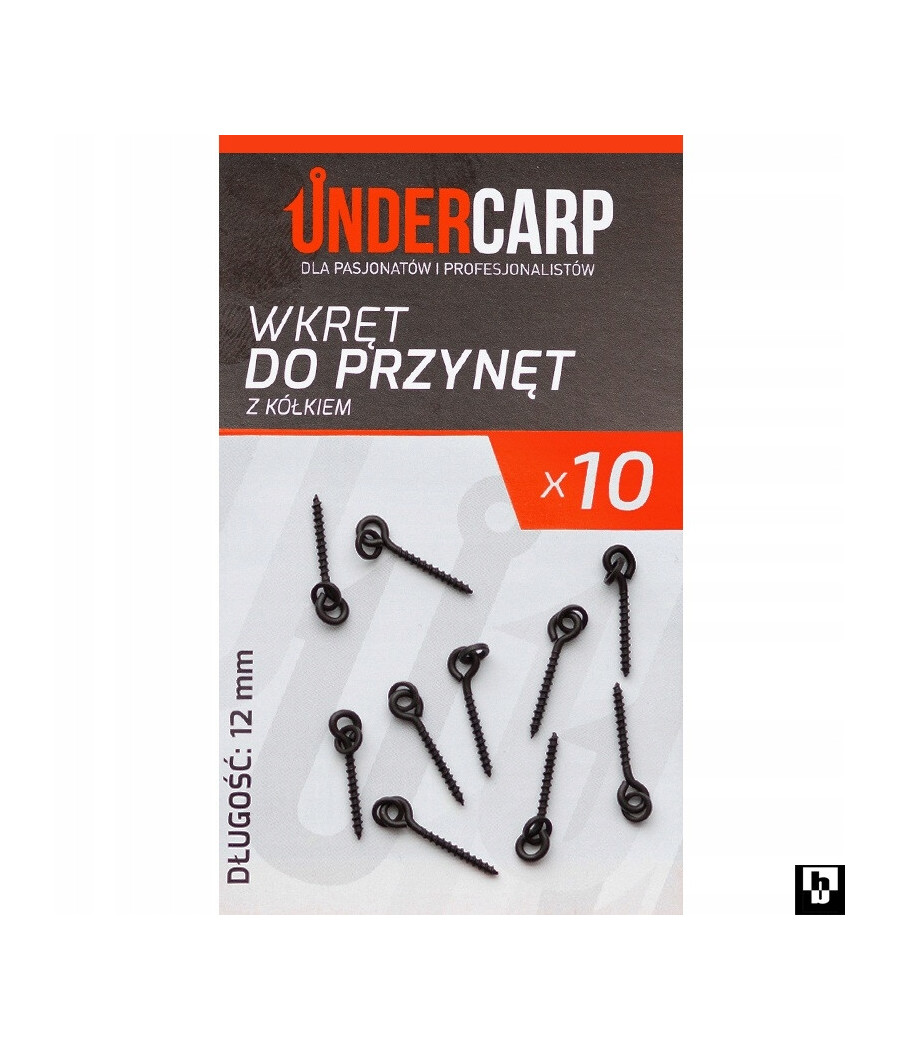 UNDERCARP Wkręt do przynęt z kółkiem 12 mm.